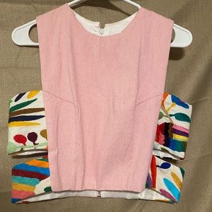Handmade crop top, made in Mexico.